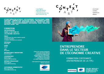 Nouvelle formation Context’Art ! Entreprendre dans le secteur créatif – Inscrivez-vous aux réunions d’information