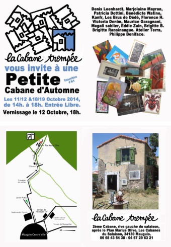 BRIGITTE B. EXPOSE A LA PETITE CABANE D’AUTOMNE
