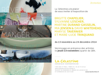 BRIGITTE CHAPELIER EXPOSE SES CERAMIQUES A LA GALERIE “LA CELESTINE”- PARIS – 13 NOV-24 DEC 2014