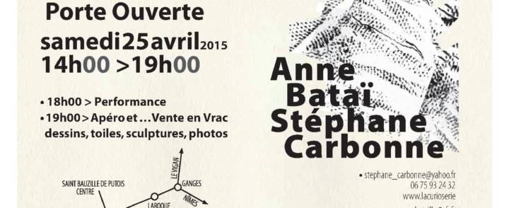 Anne Bataï ouvre les portes de son atelier – samedi 25 avril – St Bauzille de Putois