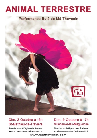 ANIMAL TERRESTRE ” Performance/Danse Butô de Mā Thévenin-Dimanche 2 Octobre à 16h – Saint-Mathieu-de-Tréviers