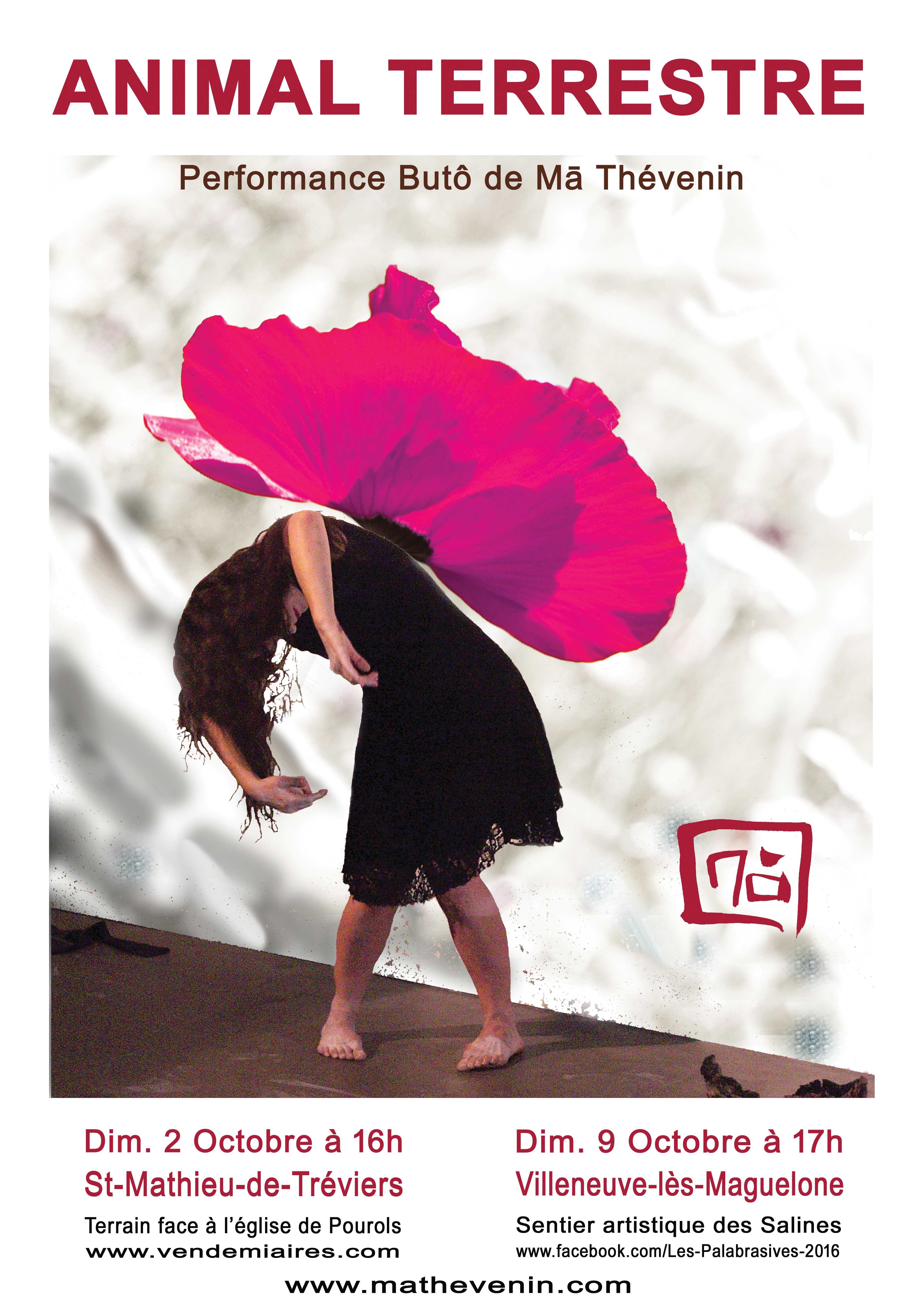 ANIMAL TERRESTRE ” Performance/Danse Butô de Mā Thévenin-Dimanche 2 Octobre à 16h – Saint-Mathieu-de-Tréviers