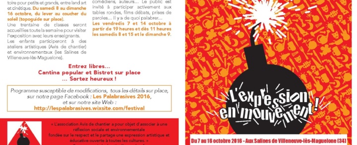 Programme des Palabrasives 2016!! Du 7 au 15 octobre prochain