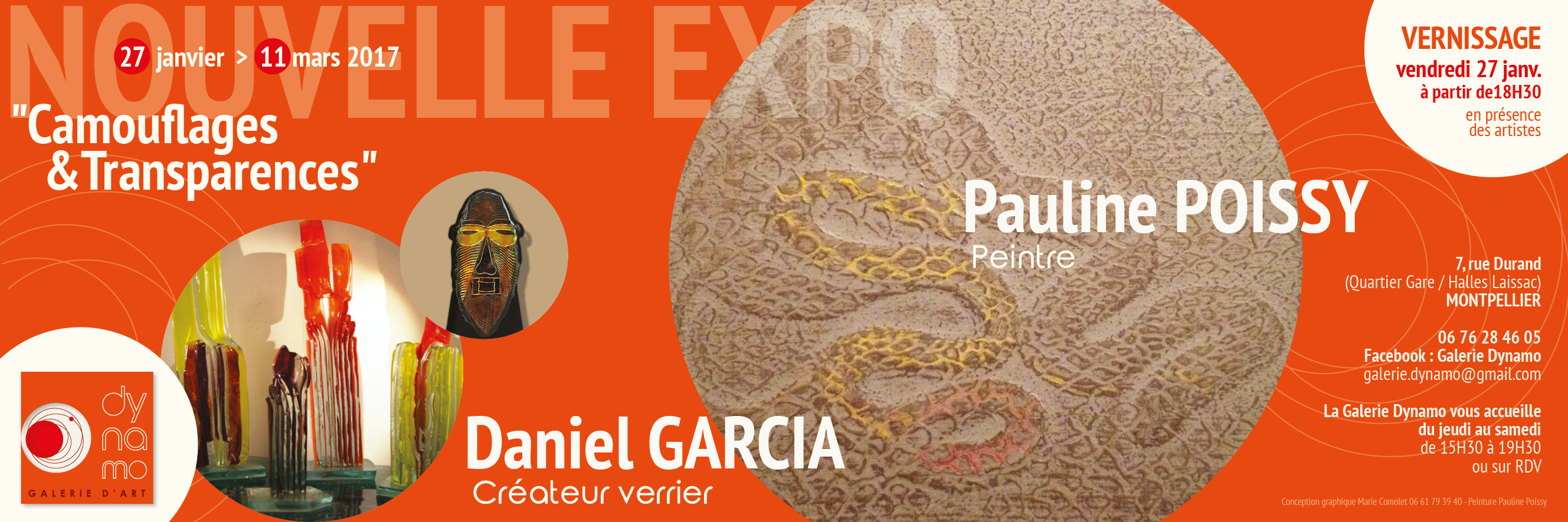 Vernissage expo Pauline Poissy – Galerie Dynamo – 27/01/17 – Montpellier
