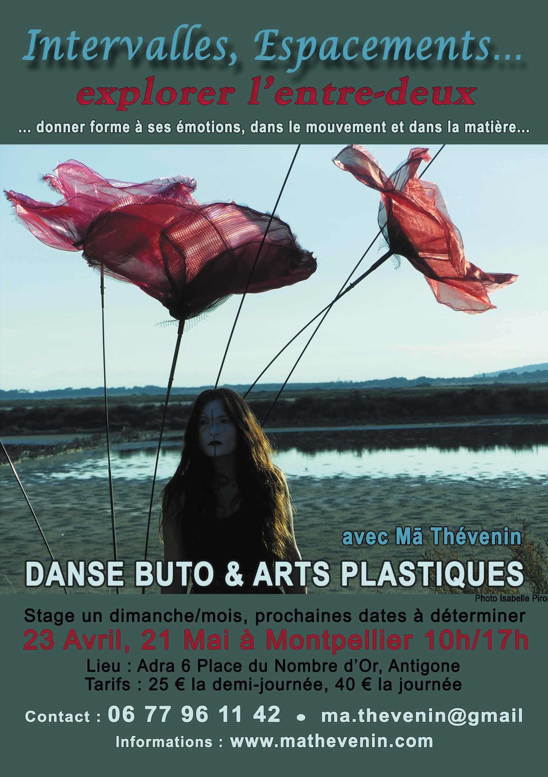 Stage d’initiation Butô/Arts Plastiques le Dimanche 23 Avril de 10h à 17h, à l’ADRA 6 Place du Nombre d’Or (Quartier Antigone)
