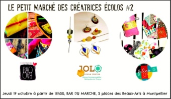 Le petit marché des créatrices écolo#2 – 19 octobre – place des beaux arts Montpellier