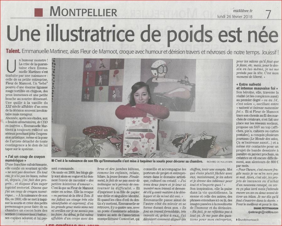 Fleur de Mamoot dans Midi Libre !