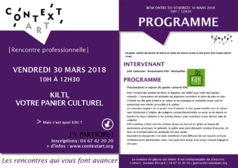 Rencontre professionnelle Context’Art – “Panier culturel Kilti”-30 mars 2018-10h