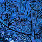 peinture de graine de lune bleue