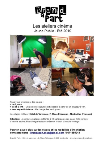 [ETE 2019] Brand à Part lance de nouveaux ateliers pour vos chers petits !