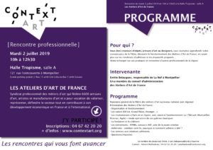 Programme Rencontre Pro 2 juillet 2019